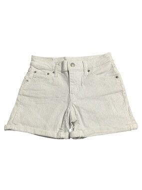 Levi's White Pinstripe Denim Shorts